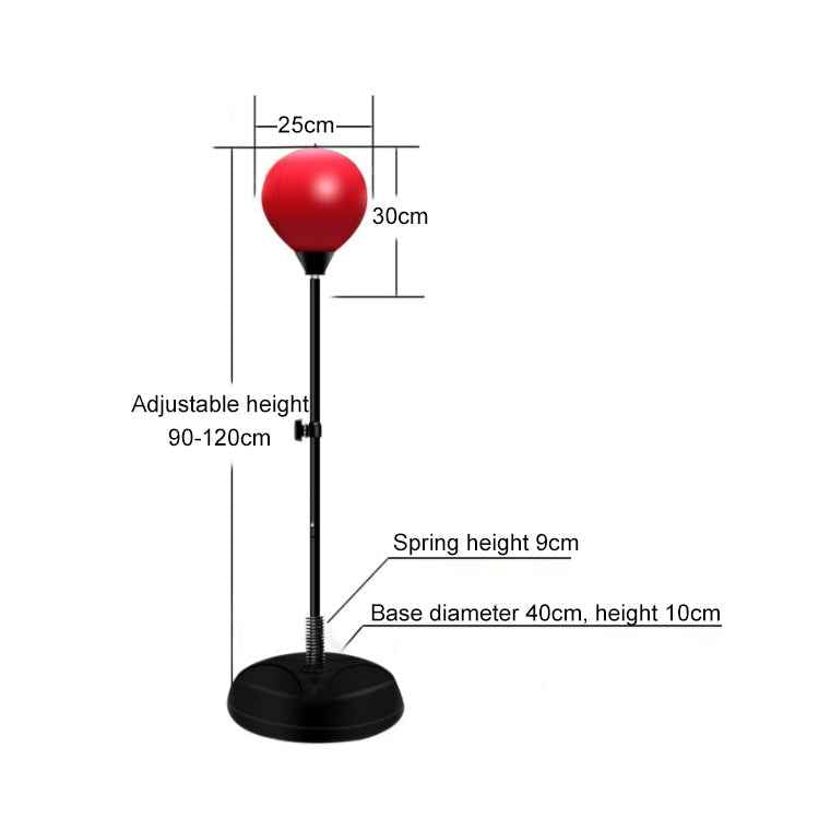 Children Base Version Height Adjustable Vertical PU Leather Vent Ball Boxing Speed Ball Family Fitness Equipment with Gloves