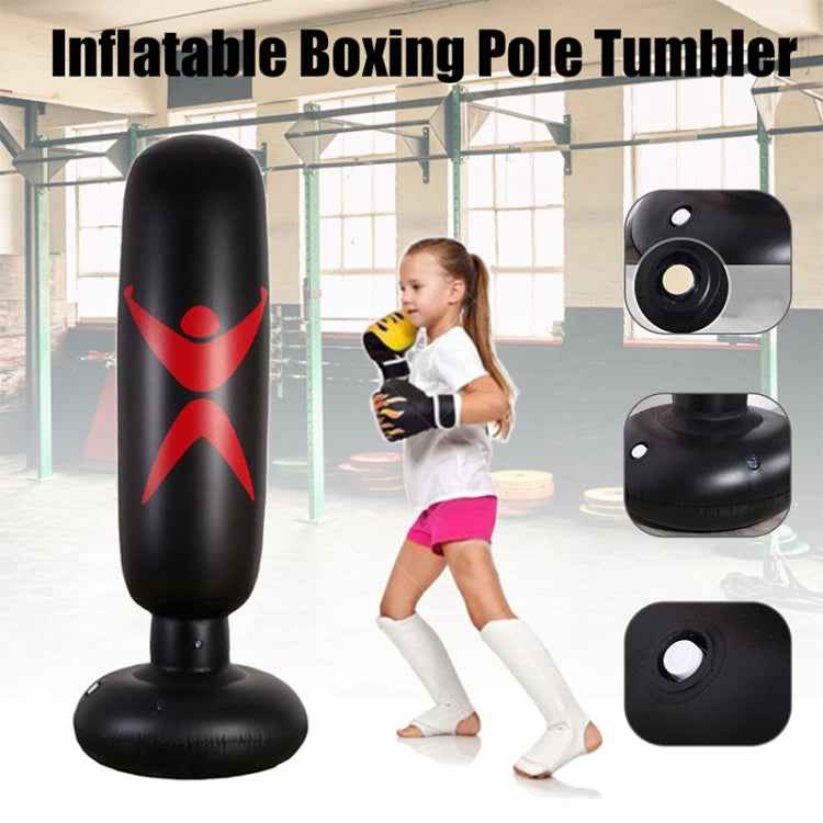 PVC Children Inflatable Boxing Column Fitness Toy Thickening Strike Sandbags, Height: 160cm