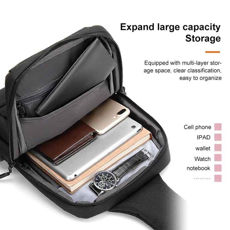 OUMANTU 903 Oxford Cloth Chest Bag Business Casual One-shoulder Crossbody Bag