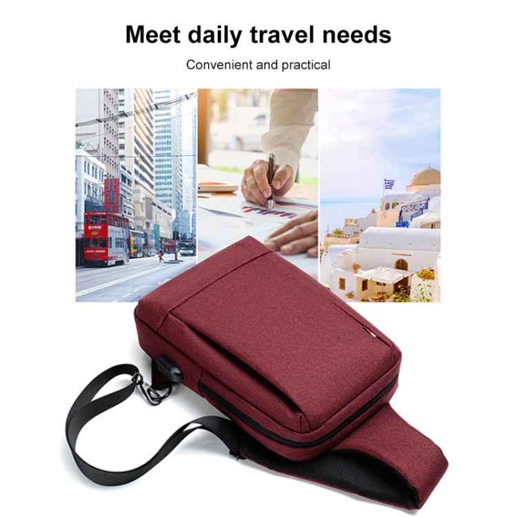 OUMANTU 903 Oxford Cloth Chest Bag Business Casual One-shoulder Crossbody Bag