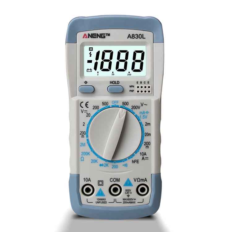 ANENG A830L Handheld Multimeter Household Electrical Instrument (Yellow Grey)