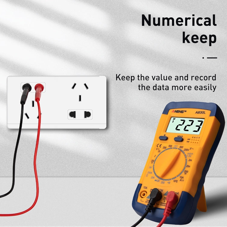 ANENG A830L Handheld Multimeter Household Electrical Instrument (Yellow Grey), OG8759A, OG8759B, OG8759C, OG8759D, OG8759E, OG8759F