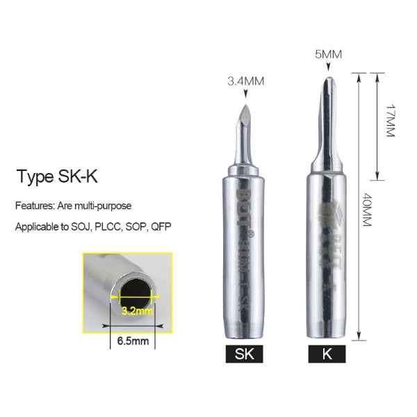 10 PCS BEST Lead Free Series Soldering Tip Welding Contact Head 900M-T-K