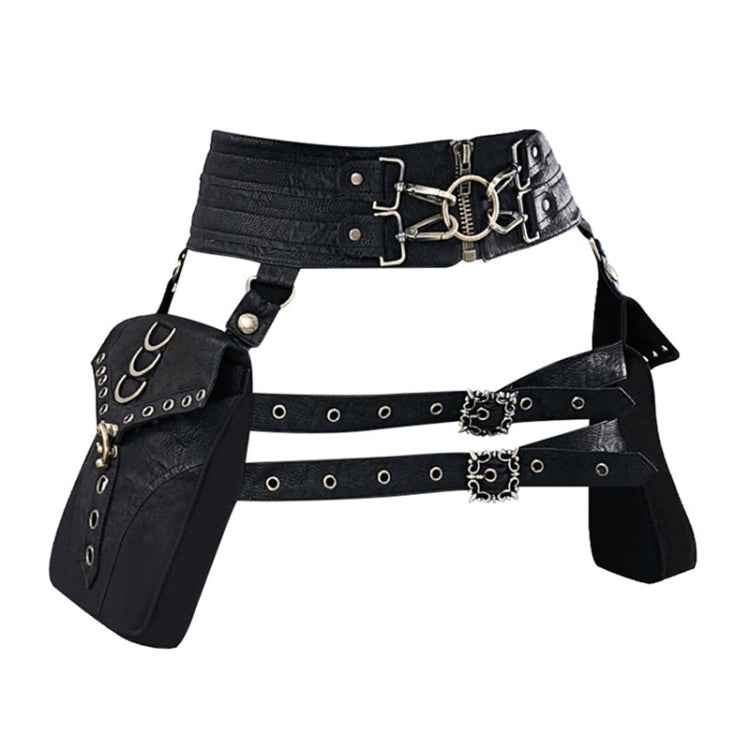 FBG003BK Ladies PU Leather Waist Bag, Size: 23 x 19.5cm, Strap Length: 130cm