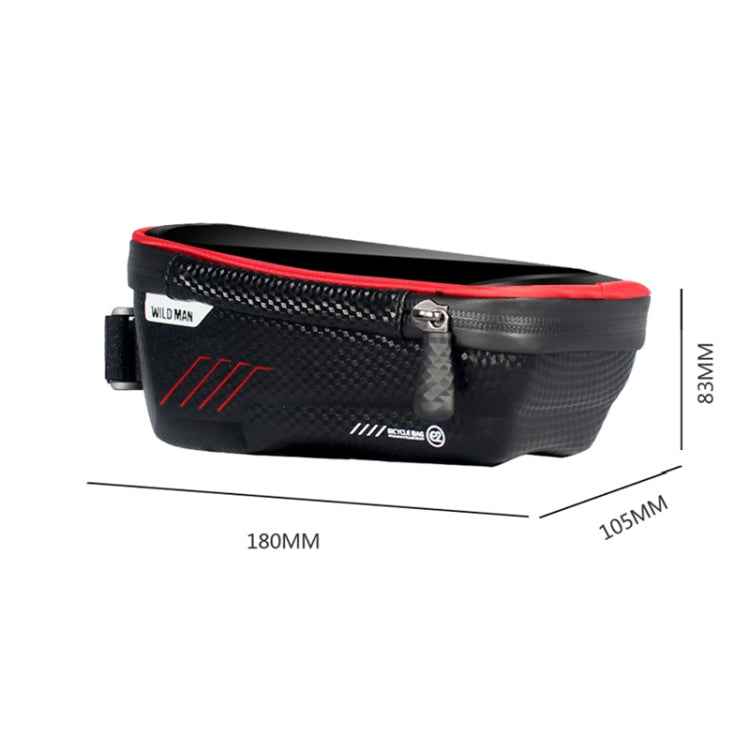 WILD MAN E2 Waterproof Front Bag MTB Mobile Phone Sets Bicycle Tube Bag Riding Accessories