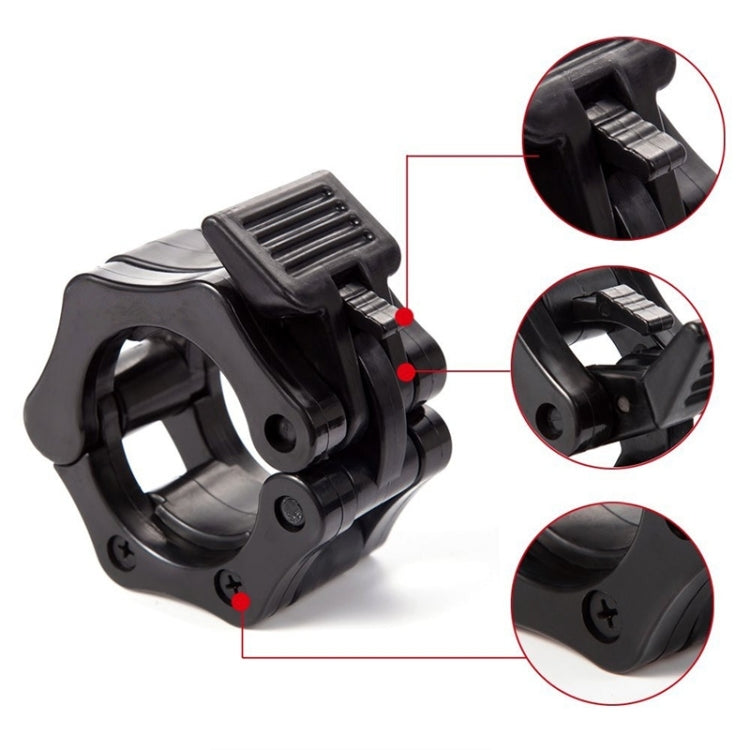 Fast Austrian Bar Chuck Lock Barbell Plastic Buckle, Diameter: 25mm(Black), 25mm