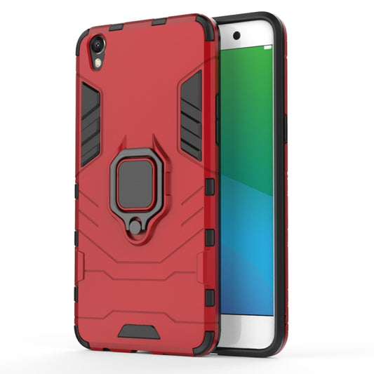 PC + TPU Shockproof Protective Case for OPPO R9 Plus, with Magnetic Ring Holder
