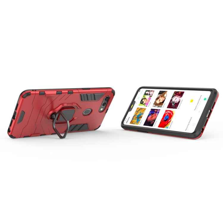 PC + TPU Shockproof Protective Case for OPPO R15, with Magnetic Ring Holder