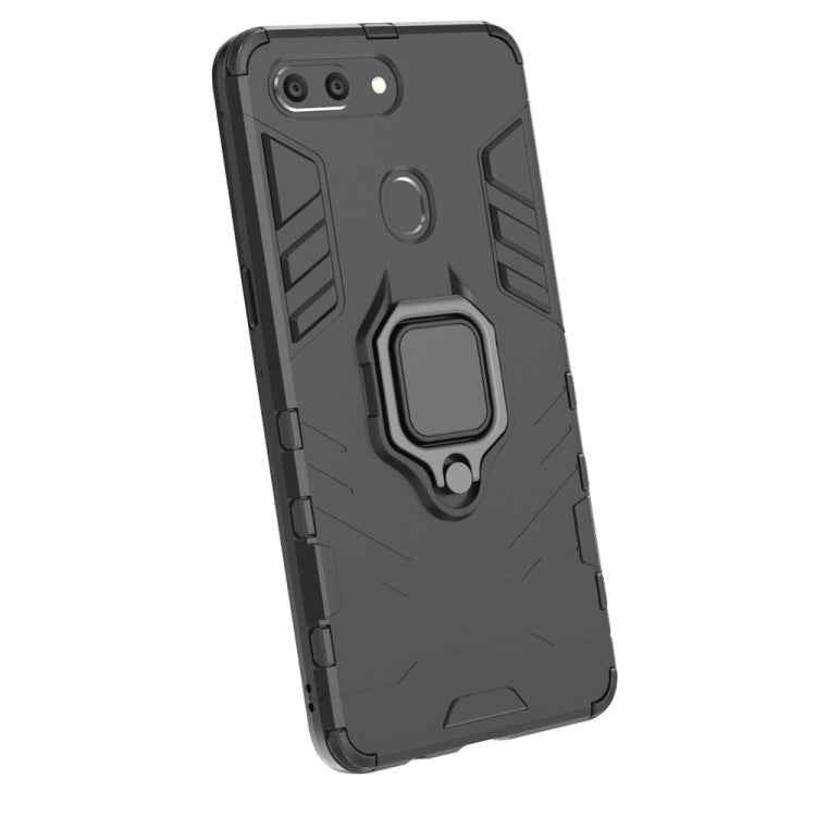 PC + TPU Shockproof Protective Case for OPPO R15 Pro, with Magnetic Ring Holder