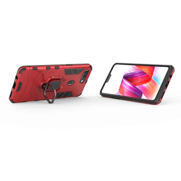PC + TPU Shockproof Protective Case for OPPO R15 Pro, with Magnetic Ring Holder