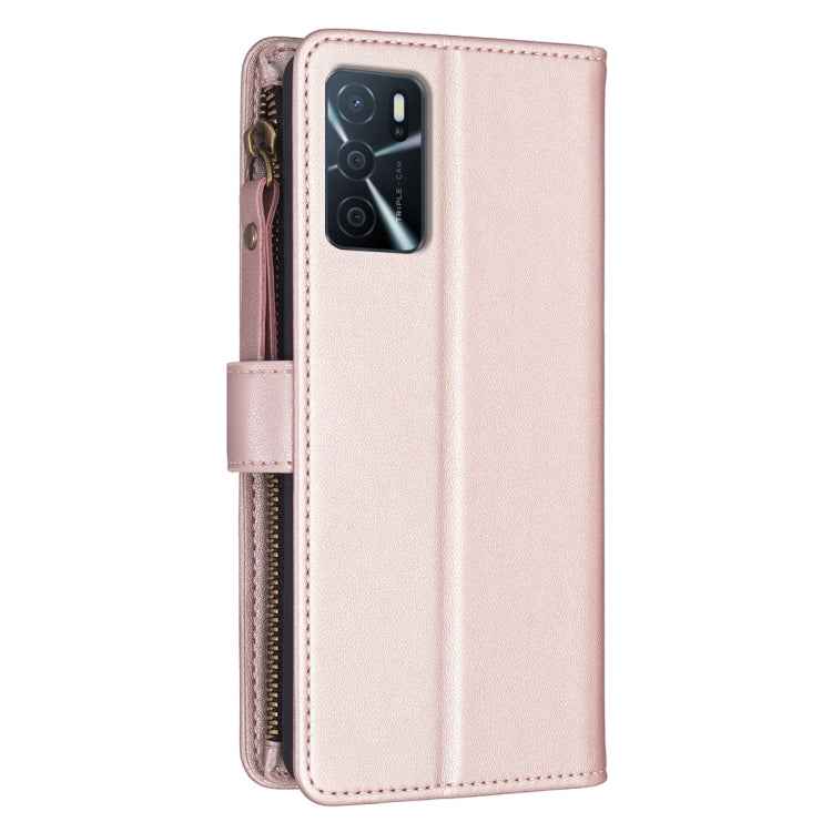 9 Card Slots Zipper Wallet Leather Flip Phone Case For OPPO A16 / A16s / A54s / A55 5G / A54 4G, For OPPO A16 / A16s / A54s / A55 5G / A54 4G
