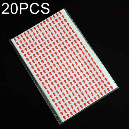 20 PCS Rectangle Shape Self-adhesive Arrow Rework Sticker Rework Label