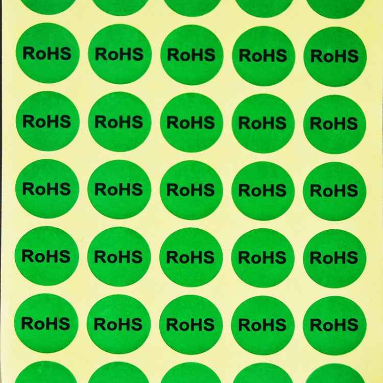 1000 PCS Round Shape Self-adhesive RoHS Sticker RoHS Label, Diameter: 10mm