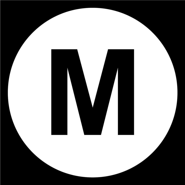 1000 PCS Round Shape Size Sticker Clothes Size Label, Size: M, M