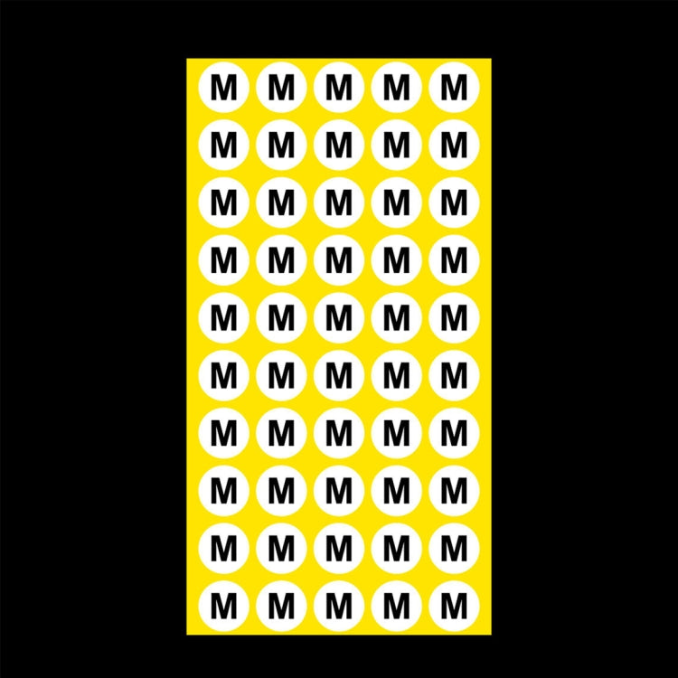 1000 PCS Round Shape Size Sticker Clothes Size Label, Size: M, M