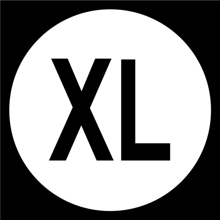 1000 PCS Round Shape Size Sticker Clothes Size Label, Size: XL, XL