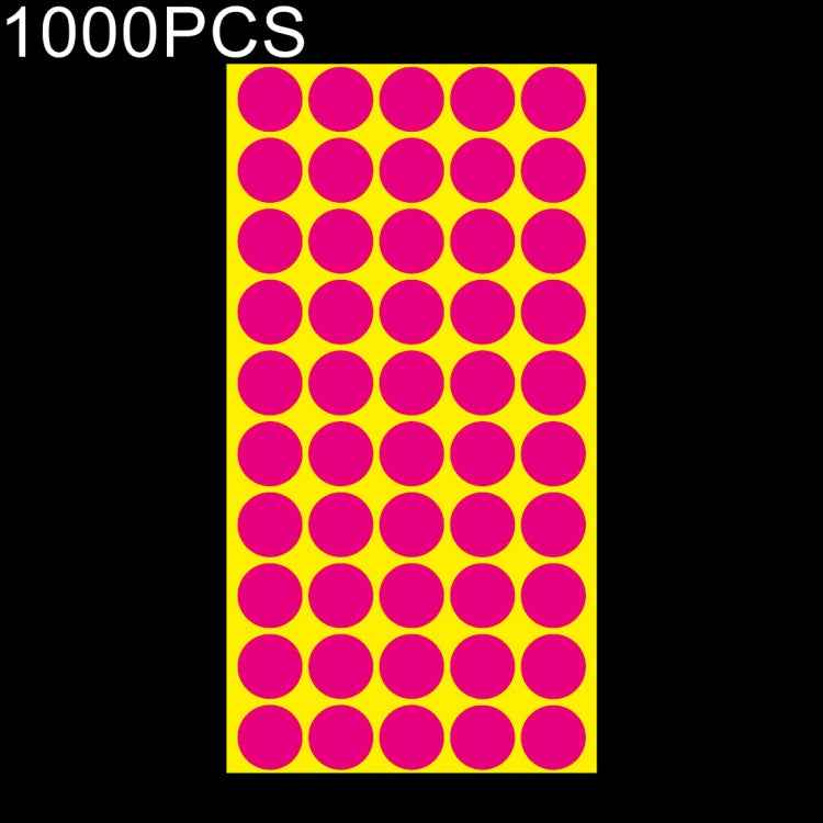 1000 PCS Round Shape Self-adhesive Colorful Mark Sticker Mark Label