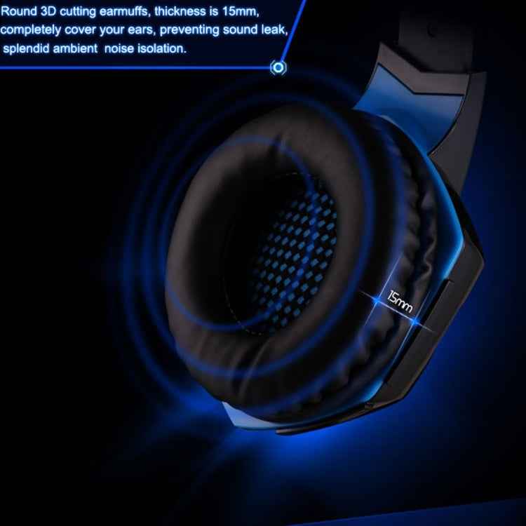 KOTION EACH G2000 Over-ear Game Gaming Headphone Headset Earphone Headband with Mic Stereo Bass LED Light for PC Gamer,Cable Length: About 2.2m(White + Red)