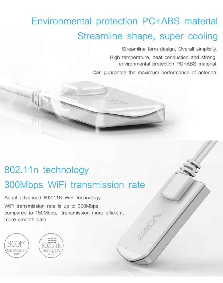 VONETS VAP11N Mini WiFi 300Mbps Repeater WiFi Bridge, Best Partner of IP Device / IP Camera / IP Printer / XBOX / PS3 / IPTV / Skybox