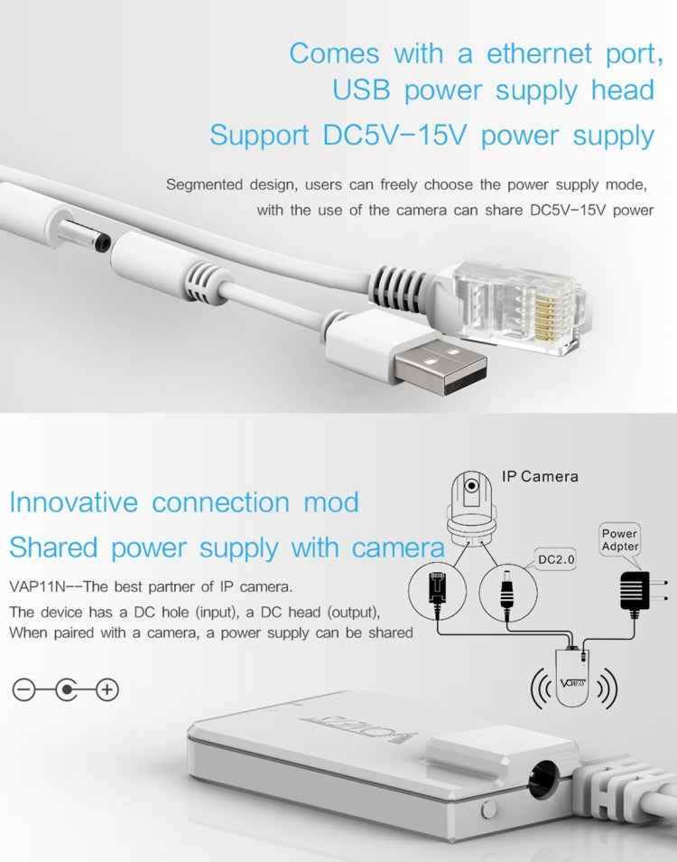 VONETS VAP11N Mini WiFi 300Mbps Repeater WiFi Bridge, Best Partner of IP Device / IP Camera / IP Printer / XBOX / PS3 / IPTV / Skybox