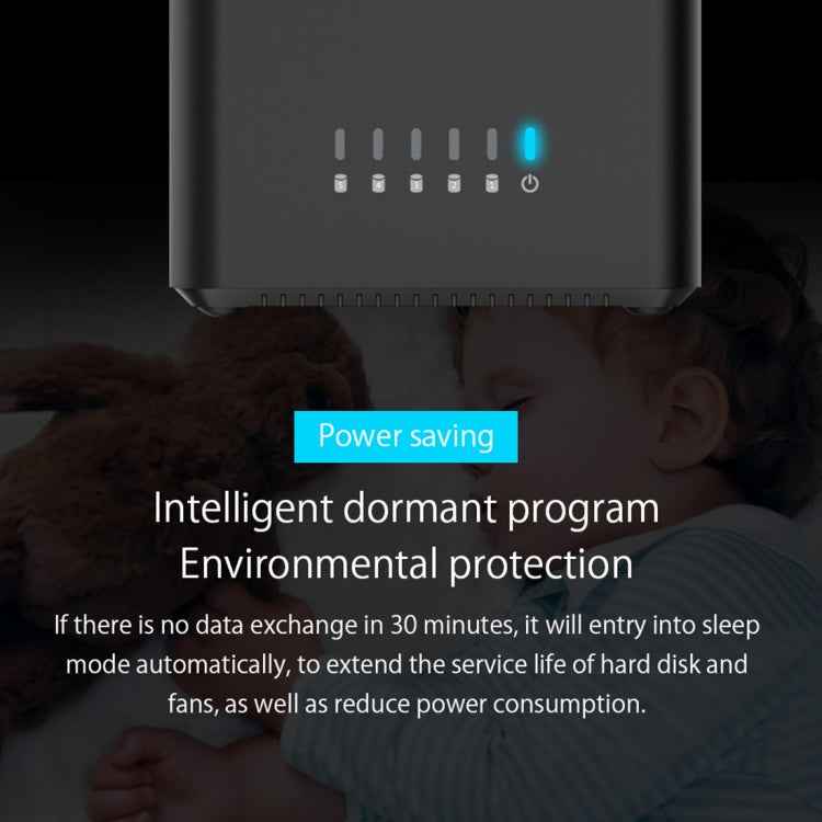 ORICO DS500U3 3.5 inch 5 Bay Magnetic-type USB 3.0 Hard Drive Enclosure with Blue LED Indicator