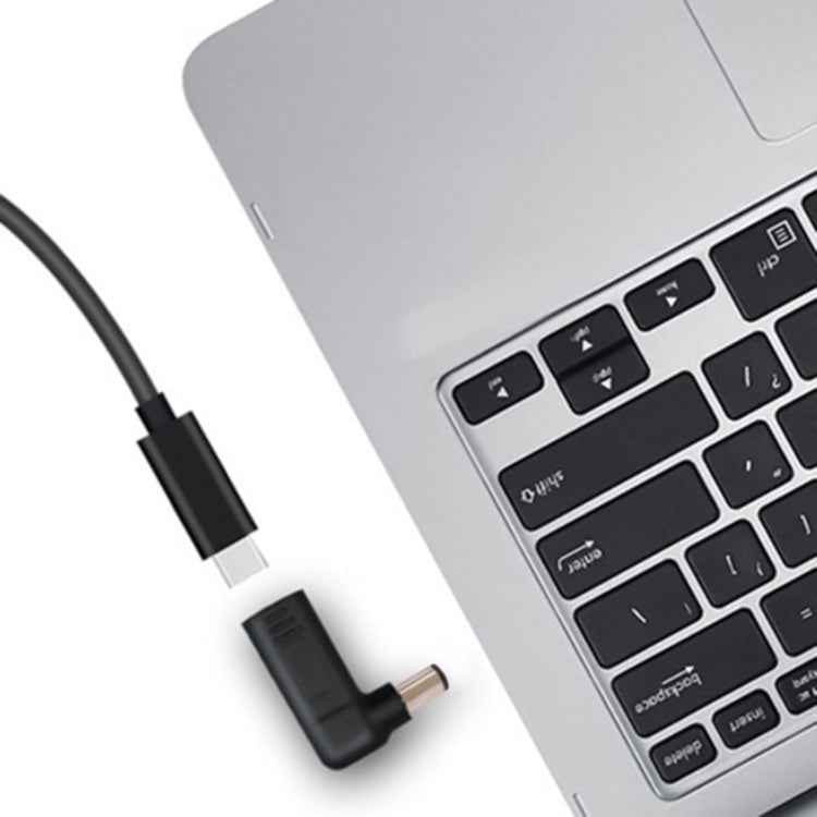 USB-C / Type-C Female to 7.4 x 5.0mm Male Plug Elbow Adapter Connector for HP Laptops