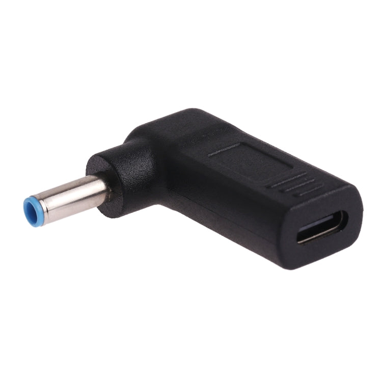 Adaptateur USB-C/Type-C femelle vers prise mâle 4,5 x 3,0 mm coudée, noir (coude 4,5 x 3,0 mm), bleu (coude 4,5 x 3,0 mm)