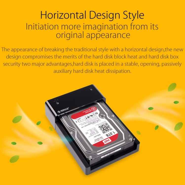 ORICO 6518US3 USB 3.0 Type-B 2.5 / 3.5 inch Tool Free HDD Docking Station External Storage Enclosure Hard Disk Box