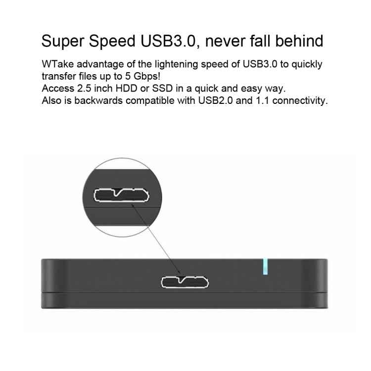 ORICO 2569S3 USB3.0 Micro-B External Hard Disk Box Storage Case for 9.5mm 2.5 inch SATA HDD / SSD