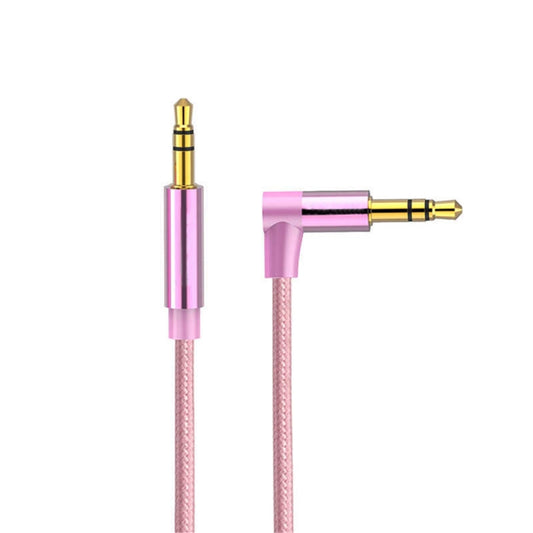 AV01 3.5mm Male to Male Elbow Audio Cable, Length: 3m, 3m