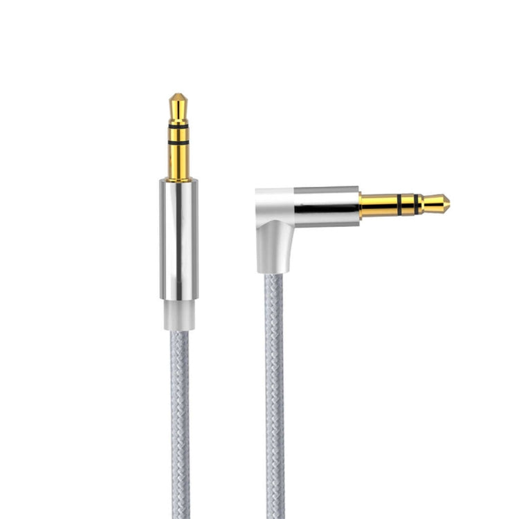 AV01 3.5mm Male to Male Elbow Audio Cable, Length: 3m, 3m
