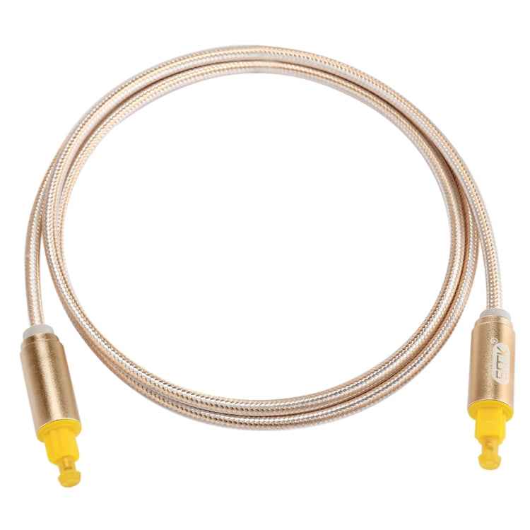 EMK 1m OD4.0mm Gold Plated Metal Head Woven Line Toslink Male to Male Digital Optical Audio Cable