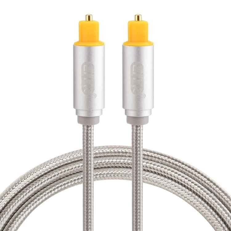 EMK 1m OD4.0mm Gold Plated Metal Head Woven Line Toslink Male to Male Digital Optical Audio Cable