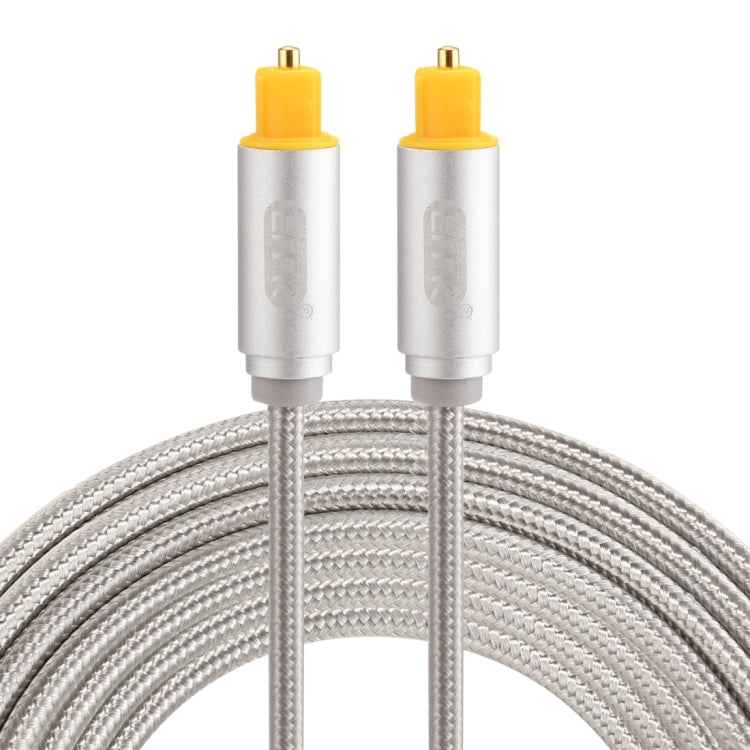 EMK 3m OD4.0mm Gold Plated Metal Head Woven Line Toslink Male to Male Digital Optical Audio Cable