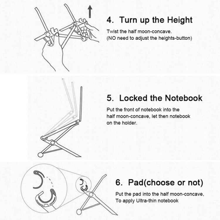 Nexstand K2 Laptop Height Extender Holder Stand Folding Portable Computer Heat Dissipation Bracket, Size: 35.4x4x4cm