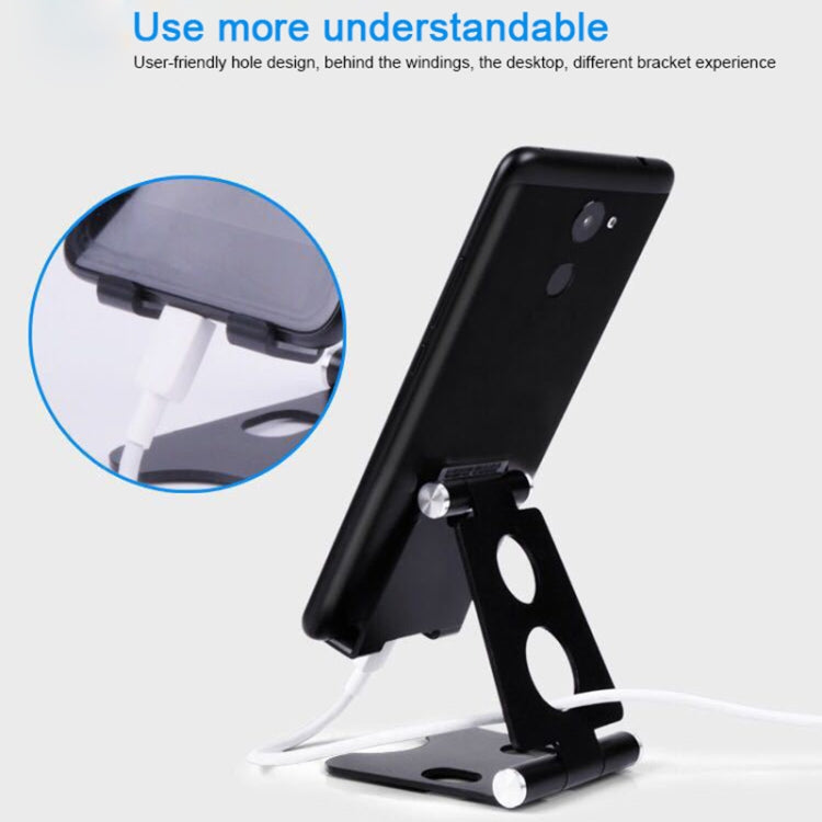 ROOSTAND R2 Aluminum Alloy Mobile Desktop Tablet Bracket Double Folding Lazy Artifact, Size: 6.4x7x9cm, R2  Rose Gold, R2  Rose Red, R2  Silver, R2 Black, R2 Champagne Gold