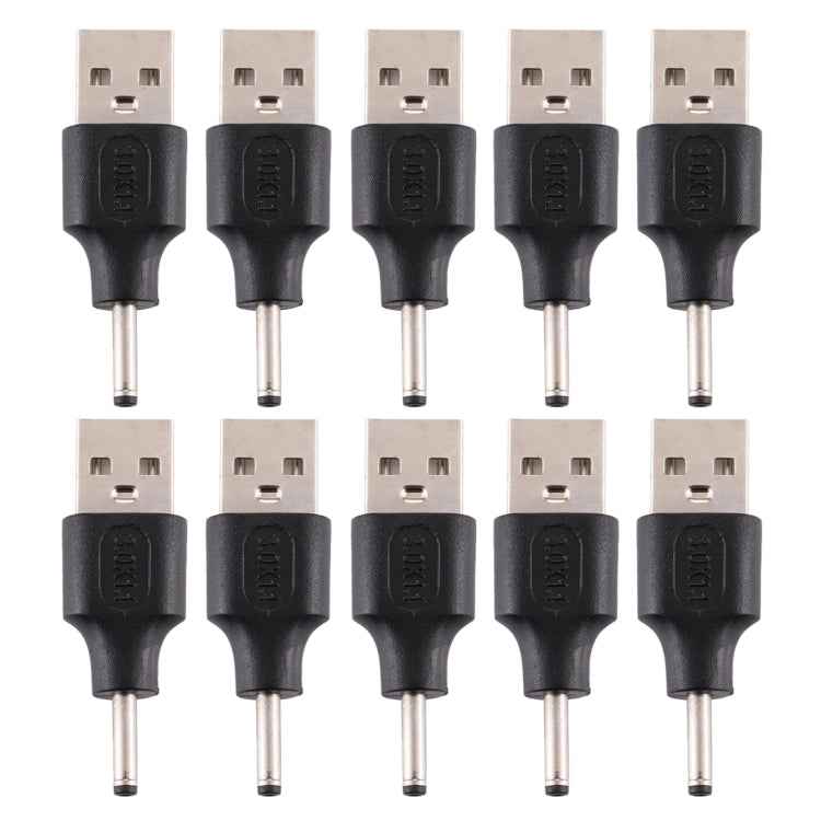 10 PCS 3.0 x 1.1mm Male to USB 2.0 Male DC Power Plug Connector