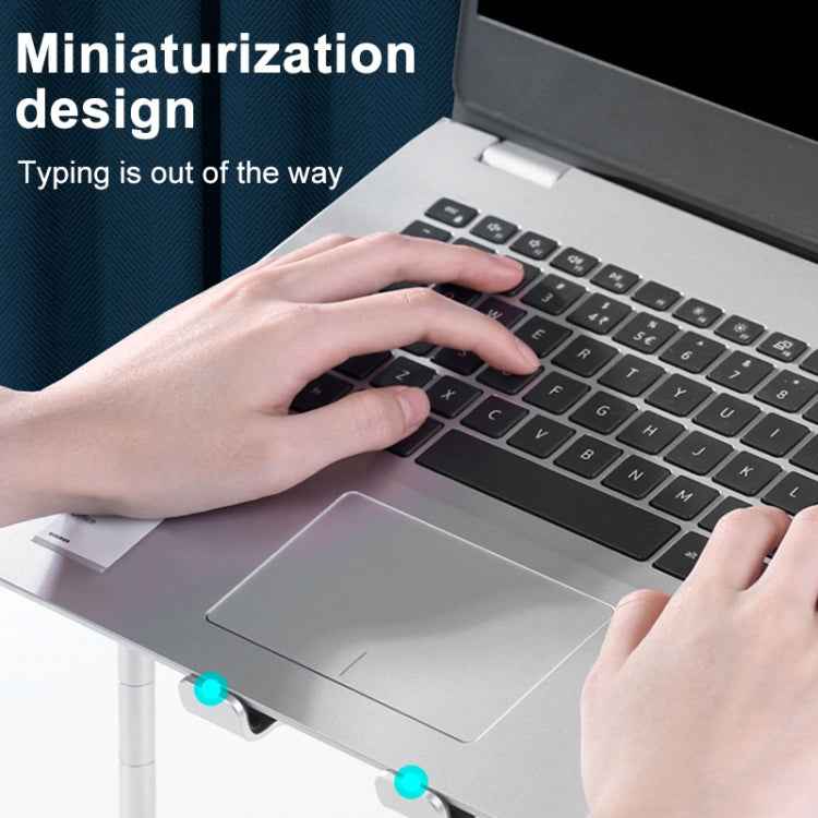 R-JUST BJ03 Universal Detachable Bench Shape Aluminum Alloy Angle Adjustable Laptop Stand