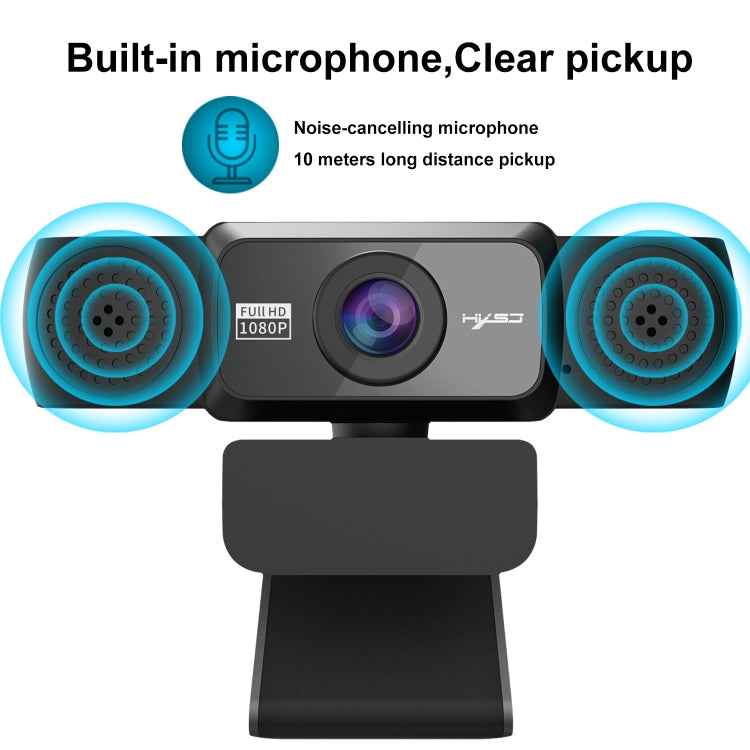 HXSJ S5 1080P Adjustable HD Video Webcam PC Camera with Microphone