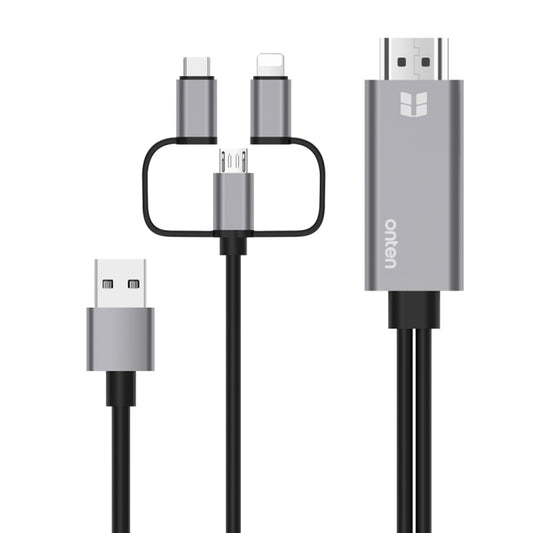 Onten OTN-7537A 3 in 1 1080P Mobile HD Screen Player Adapter Cable