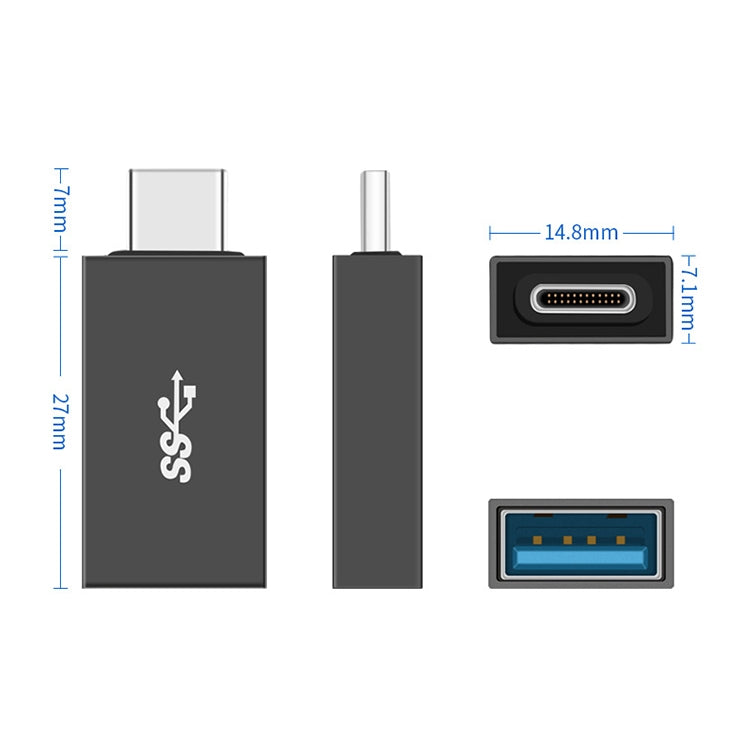 Type-C / USB-C to USB 3.0 AF Adapter, Type-C AF Adapter (White), Type-C AF Adapter (Black)