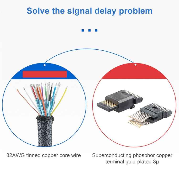 OD6.5mm Mini DP Male to Female DisplayPort Cable
