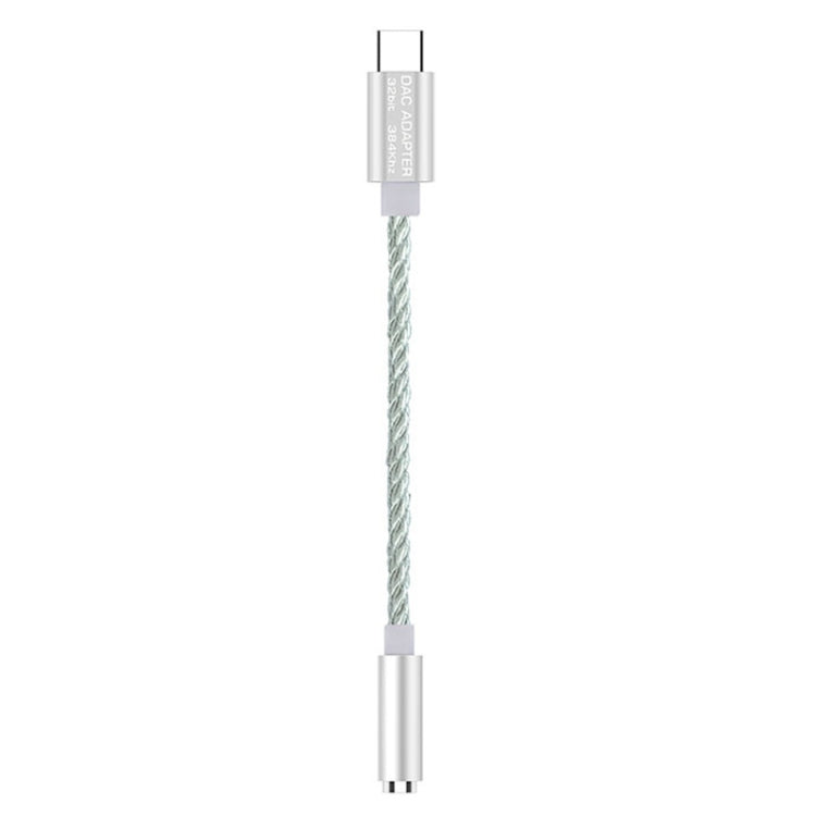 TA12-R2 USB-C / Type-C Male to 3.5mm Audio Female Single Crystal Copper Braid Earphone Adapter, Copper + Silver, Silver, Black Grey, Grey