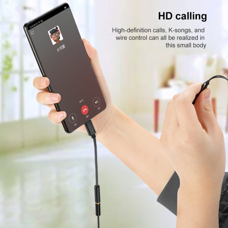 TA12-R2 USB-C / Type-C Male to 3.5mm Audio Female Single Crystal Copper Braid Earphone Adapter, Copper + Silver, Silver, Black Grey, Grey