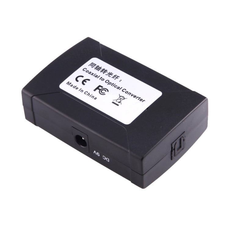 Coaxial RCA Input to Optical Toslink Output Digital Audio Converter Adapter