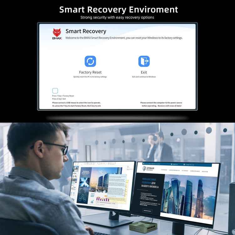 BMAX B6 Plus Windows 11 Mini PC, 12GB+512GB, Intel Core i3-1000NG4, Support HDMI / RJ45, EU Plug, B6 Plus 12GB+512GB
