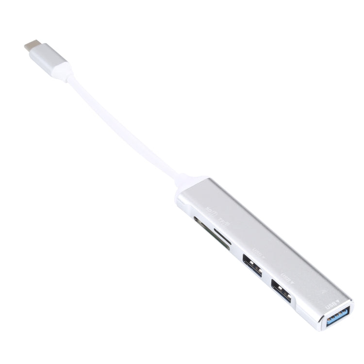 5 in 1 USB-C / Type-C 3.1 to SD / TF Card Slot + 3 USB 3.0 Ports Multifunctional Docking Station HUB