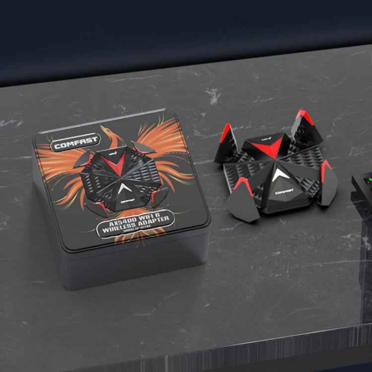 COMFAST CF-977AX 5400Mbps Tri-Band Wireless Network Card WiFi6 Type-C Adapter, CF-977AX