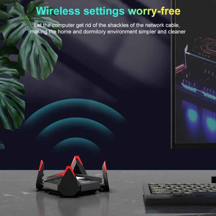 COMFAST CF-977AX 5400Mbps Tri-Band Wireless Network Card WiFi6 Type-C Adapter, CF-977AX