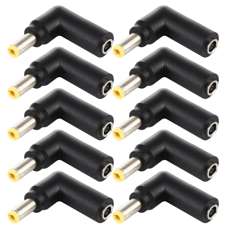 10 PCS 4.5 x 3.0mm Female to 5.5 x 2.5mm Male Plug Elbow Adapter Connector, 4.5x3.0mm to 5.5x2.5mm